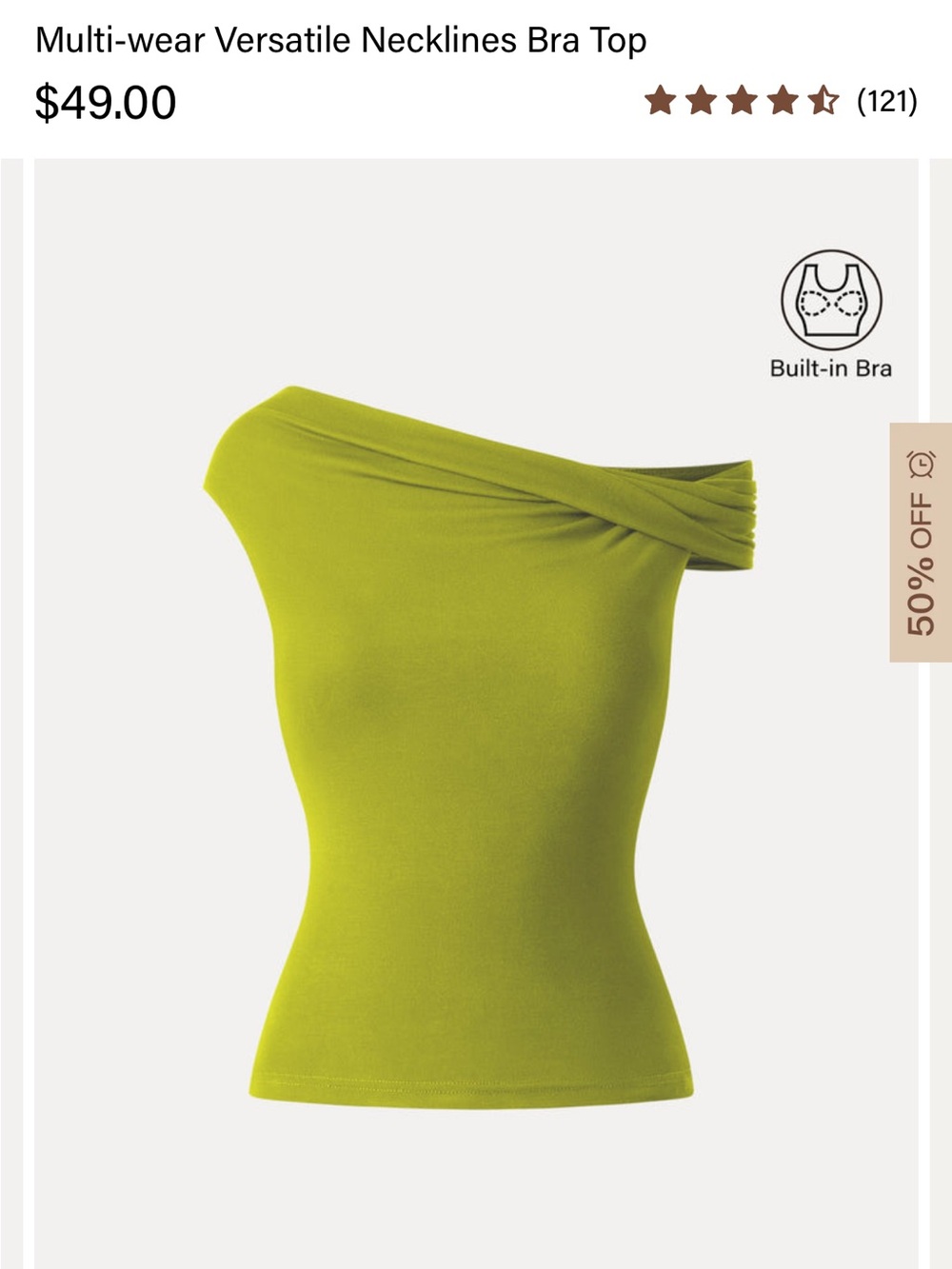 Ogl Multi-Wear Versatile Necklines Bra Top - sprout Green